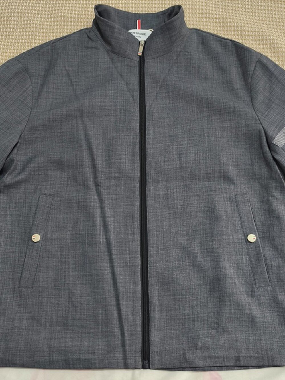Thom Browne Stand-Collar Zip Jacket - Picture 2 of 8